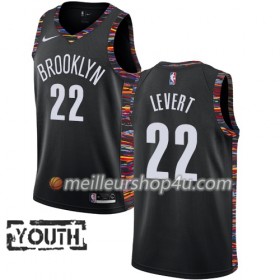 Maillot Basket Enfant Brooklyn Nets Caris LeVert 22 2018-19 Nike City Edition Noir Swingman